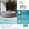 imageBestway SaluSpa Rome Smart AirJet Inflatable Hot Tub Square Portable 57 Person Spa with 180 AirJets App Control and EnergySense Cover Sand MarbleGray