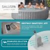 imageBestway SaluSpa Rome Smart AirJet Inflatable Hot Tub Square Portable 57 Person Spa with 180 AirJets App Control and EnergySense Cover Sand MarbleGray