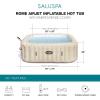 imageBestway SaluSpa Rome Smart AirJet Inflatable Hot Tub Square Portable 57 Person Spa with 180 AirJets App Control and EnergySense Cover Sand MarbleSand Marble