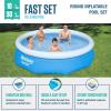image:imageBestway Fast Set Inflatable Above Ground Pool  6 x 20 Round  PunctureResistant Tritech Material  248 Gal Capacity  Easy Setup amp Storage  Inflatable Top Ring Swimming Pool for Kids10ft X 30in