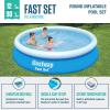 image:imageBestway Fast Set Inflatable Above Ground Pool  6 x 20 Round  PunctureResistant Tritech Material  248 Gal Capacity  Easy Setup amp Storage  Inflatable Top Ring Swimming Pool for Kids12ft X 30in