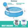 image:imageBestway Fast Set Inflatable Above Ground Pool  6 x 20 Round  PunctureResistant Tritech Material  248 Gal Capacity  Easy Setup amp Storage  Inflatable Top Ring Swimming Pool for Kids10ft X 30in