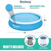 image:imageBestway Fast Set Inflatable Above Ground Pool  6 x 20 Round  PunctureResistant Tritech Material  248 Gal Capacity  Easy Setup amp Storage  Inflatable Top Ring Swimming Pool for Kids12ft X 30in