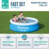 image:imageBestway Fast Set Inflatable Above Ground Pool  6 x 20 Round  PunctureResistant Tritech Material  248 Gal Capacity  Easy Setup amp Storage  Inflatable Top Ring Swimming Pool for Kids6ft X 20in