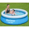 image:imageBestway Fast Set Inflatable Above Ground Pool  6 x 20 Round  PunctureResistant Tritech Material  248 Gal Capacity  Easy Setup amp Storage  Inflatable Top Ring Swimming Pool for Kids6 x 20