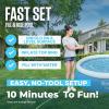 image:imageBestway Fast Set Inflatable Above Ground Pool  6 x 20 Round  PunctureResistant Tritech Material  248 Gal Capacity  Easy Setup amp Storage  Inflatable Top Ring Swimming Pool for Kids6 x 20