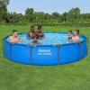 image:imageBestway Steel Pro MAX 14 x 42 Above Ground Pool Round Metal Frame Outdoor Swimming Pool for Backyard Blue Pool ONLY12 x 30