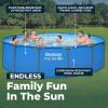 image:imageBestway Steel Pro MAX 14 x 42 Above Ground Pool Round Metal Frame Outdoor Swimming Pool for Backyard Blue Pool ONLY14 x 42