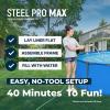image:imageBestway Steel Pro MAX 14 x 42 Above Ground Pool Round Metal Frame Outdoor Swimming Pool for Backyard Blue Pool ONLY14 x 42