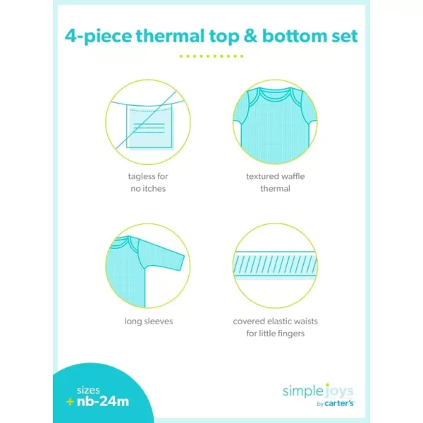 Simple Joys by Carter's Unisex Babies' 4-Piece Textured Set