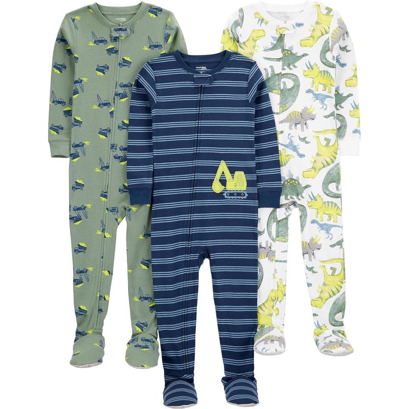 Simple Joys by Carter’s Toddlers and Baby Boys’ Snug-Fit Footed Cotton ...