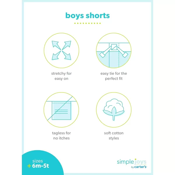 Simple Joys by Carter's Babies, Toddlers, and Boys' Knit Shorts, Pack of 2