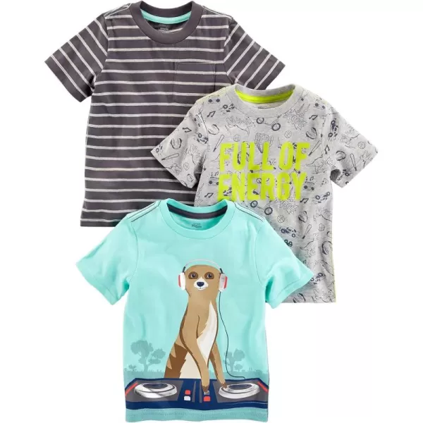 Simple Joys by Carter's Babies, Toddlers, and Boys' Short-Sleeve Shirts, Pack of 3