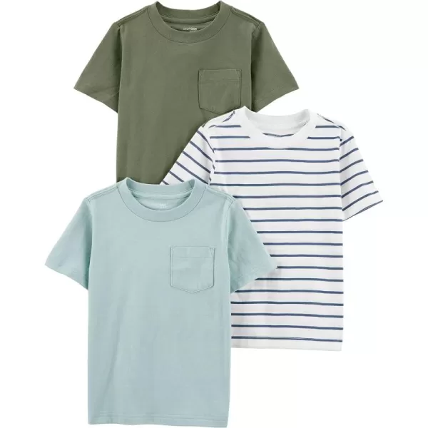 Simple Joys by Carter's Babies, Toddlers, and Boys' Short-Sleeve Shirts, Pack of 3