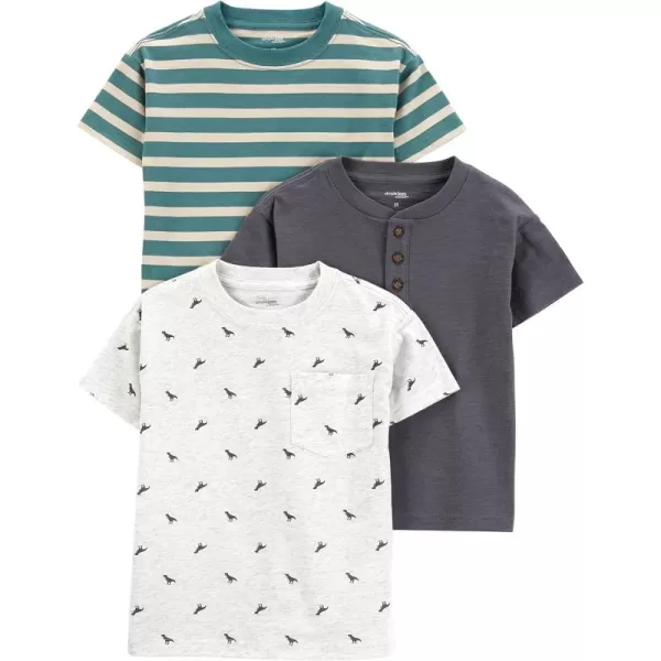 Simple Joys by Carter's Babies, Toddlers, and Boys' Short-Sleeve Shirts, Pack of 3