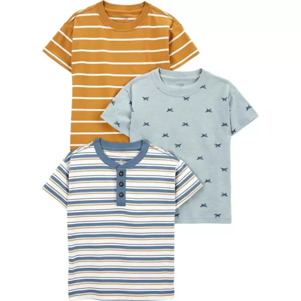 Simple Joys by Carter's Babies, Toddlers, and Boys' Short-Sleeve Shirts, Pack of 3