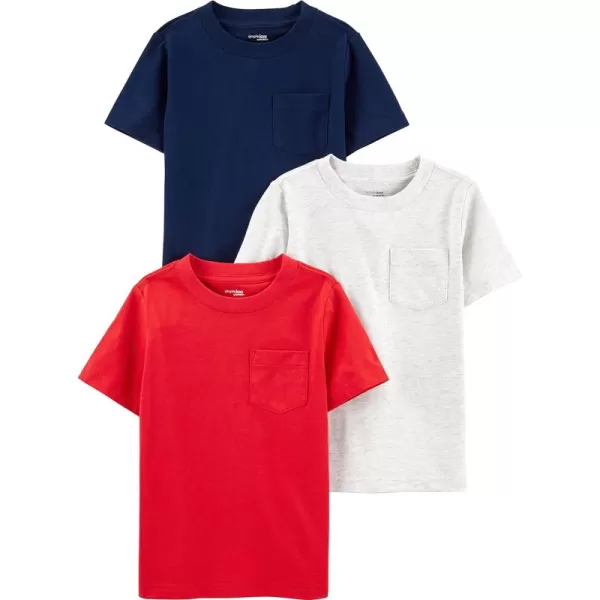Simple Joys by Carter's Babies, Toddlers, and Boys' Short-Sleeve Shirts, Pack of 3