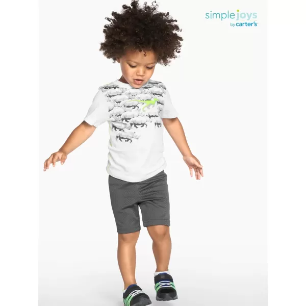 Simple Joys by Carter's Babies, Toddlers, and Boys' Short-Sleeve Shirts, Pack of 3