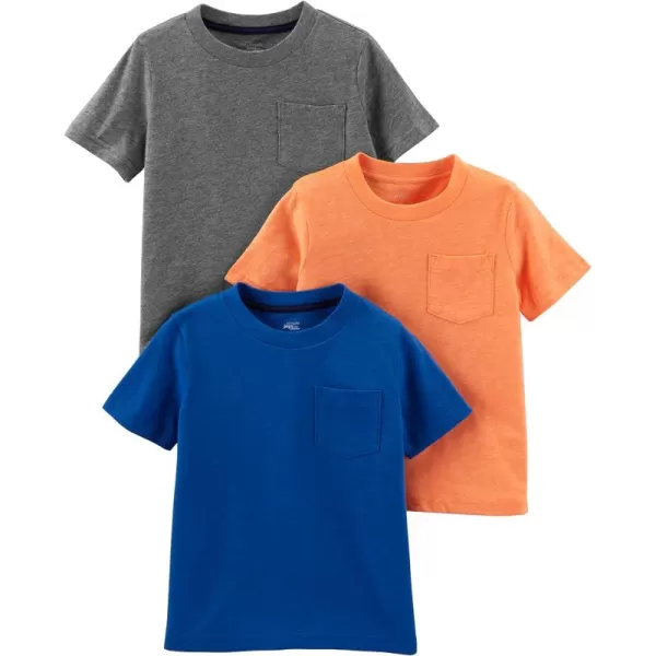 Simple Joys by Carter's Babies, Toddlers, and Boys' Short-Sleeve Shirts, Pack of 3
