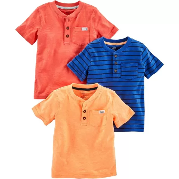 Simple Joys by Carter's Babies, Toddlers, and Boys' Short-Sleeve Shirts, Pack of 3