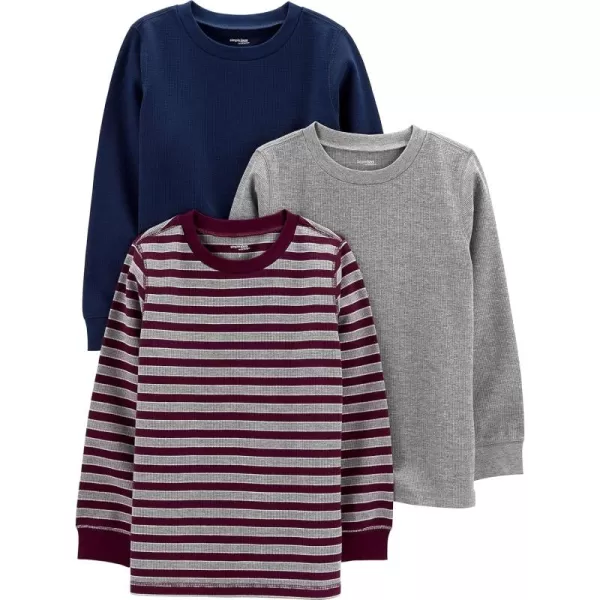 Simple Joys by Carter's Babies, Toddlers, and Boys' Thermal Long-Sleeve Shirts, Pack of 3