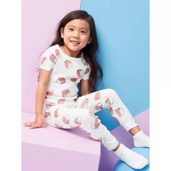 Simple Joys by Carter's Babies, Toddlers, and Girls' 6-Piece Snug-Fit Cotton Pajama Set, Pack of 3
