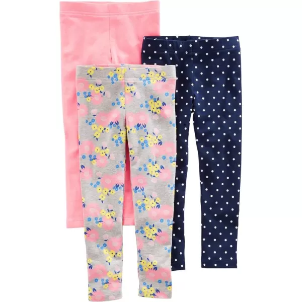 Simple Joys by Carter's Babies, Toddlers, and Girls' Leggings, Pack of 3