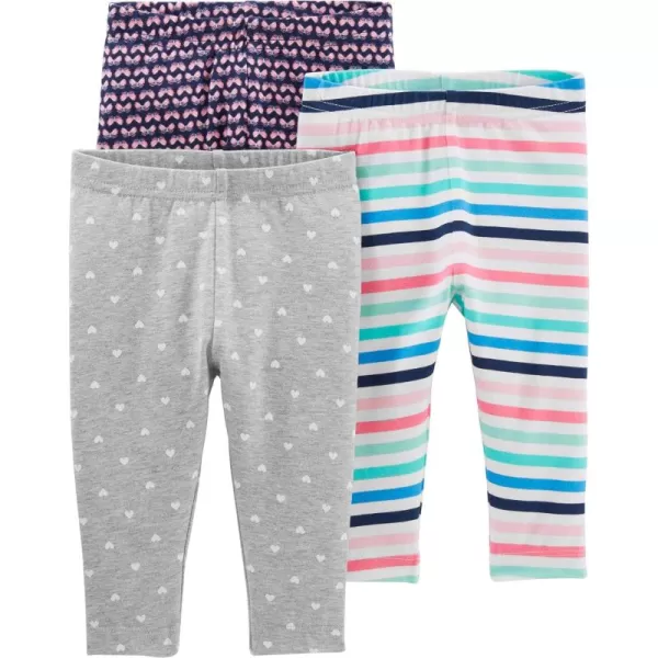 Simple Joys by Carter's Babies, Toddlers, and Girls' Leggings, Pack of 3