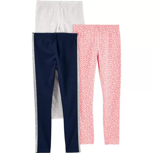Simple Joys by Carter's Babies, Toddlers, and Girls' Leggings, Pack of 3