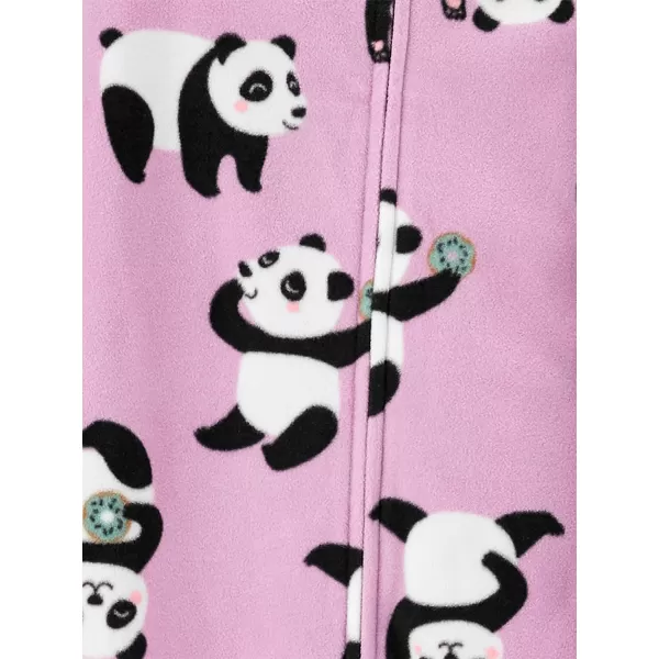 Simple Joys by Carter's Babies, Toddlers, and Girls' Loose-Fit Fleece Footed Pajamas, Pack of 2