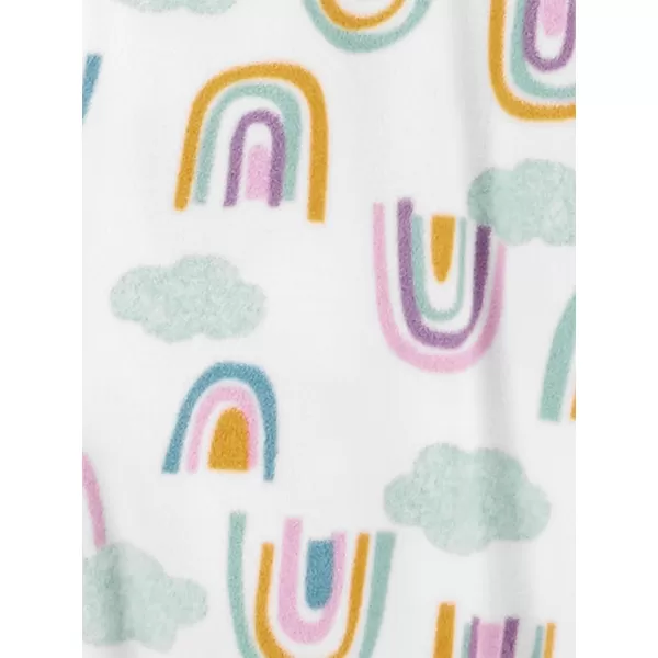 Simple Joys by Carter's Babies, Toddlers, and Girls' Loose-Fit Fleece Footed Pajamas, Pack of 2