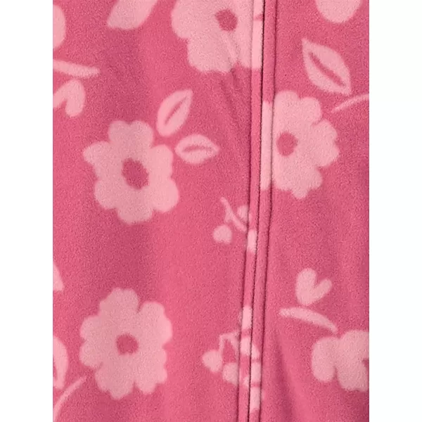 Simple Joys by Carter's Babies, Toddlers, and Girls' Loose-Fit Fleece Footed Pajamas, Pack of 2