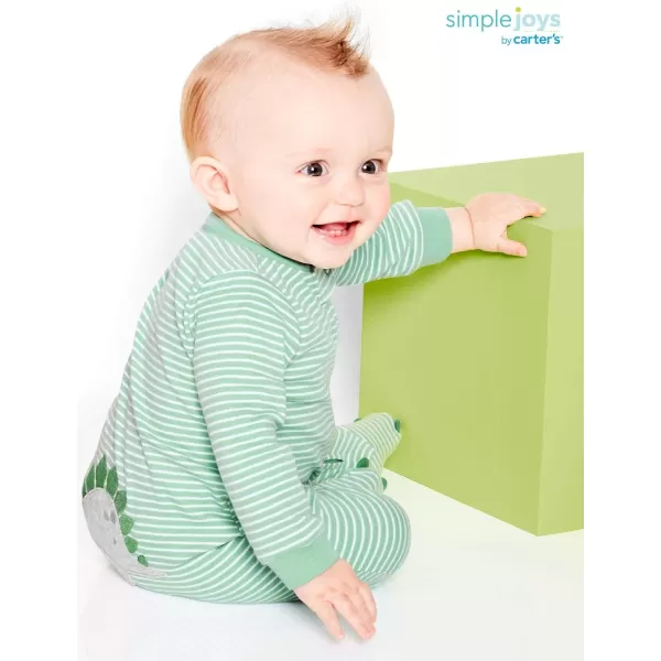 Simple Joys by Carter's Baby Boys' 2-Way Zip Cotton Footed Sleep and Play