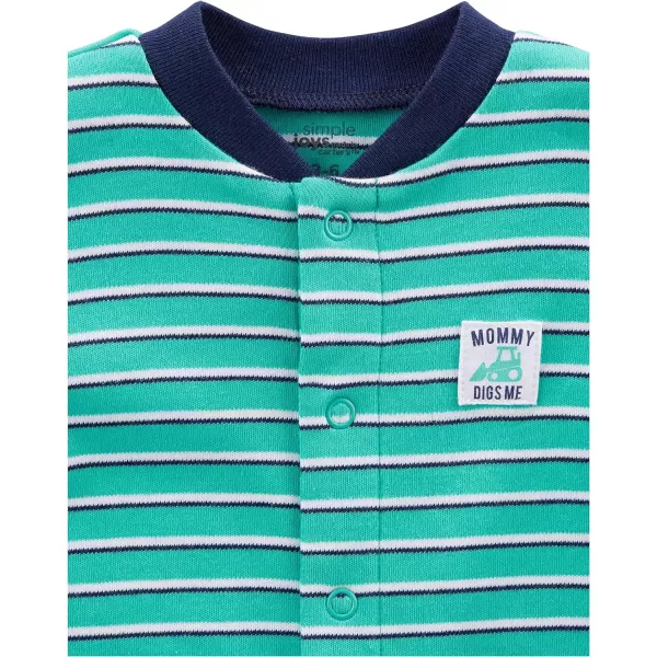Simple Joys by Carter's Baby Boys' 2-Way Zip Cotton Footed Sleep and Play