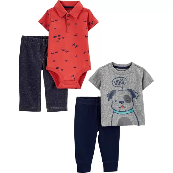Simple Joys by Carter's Baby Boys' 4-Piece Bodysuit, Top, and Pant Set
