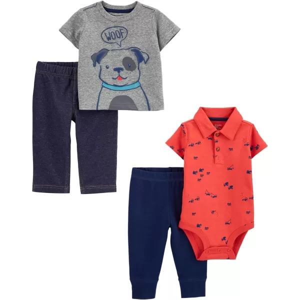 Simple Joys by Carter's Baby Boys' 4-Piece Bodysuit, Top, and Pant Set