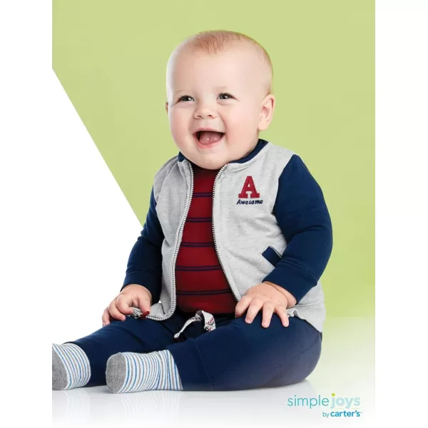 Simple Joys by Carter's Baby Boys' 4-Piece Jacket, Pant, and Bodysuit Set