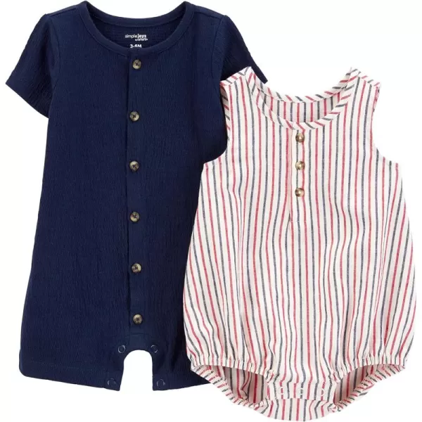Simple Joys by Carter's Baby Boys Button Romper
