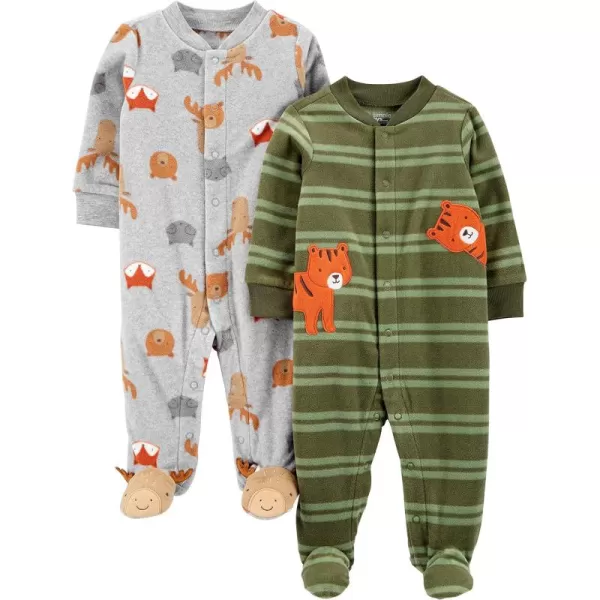 Simple Joys by Carter's Baby Boys' Fleece Footed Sleep and Play, Pack of 2