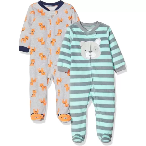 Simple Joys by Carter's Baby Boys' Fleece Footed Sleep and Play, Pack of 2