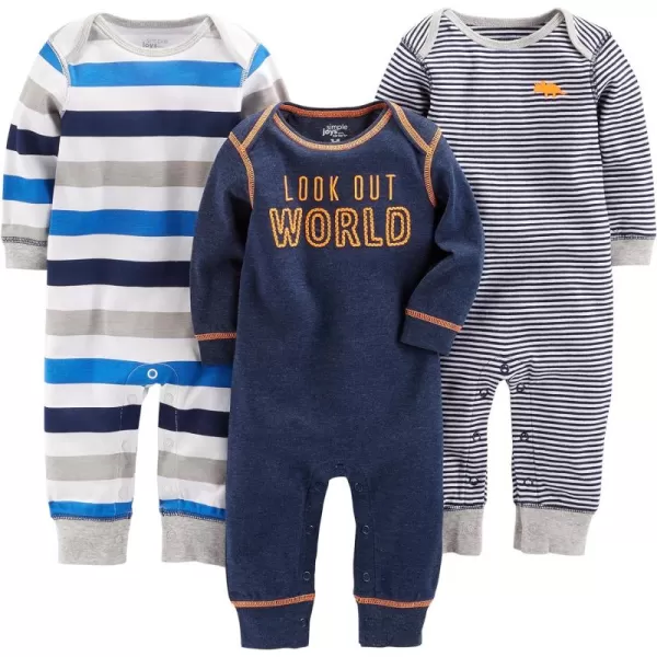 Simple Joys by Carter's Baby Boys' Jumpsuits, Pack of 3