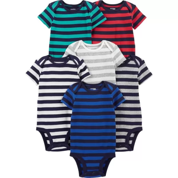 Simple Joys by Carter's Baby Boys' Short-Sleeve Bodysuit, Pack of 6