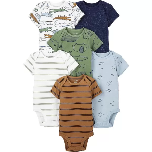 Simple Joys by Carter's Baby Boys' Short-Sleeve Bodysuit, Pack of 6