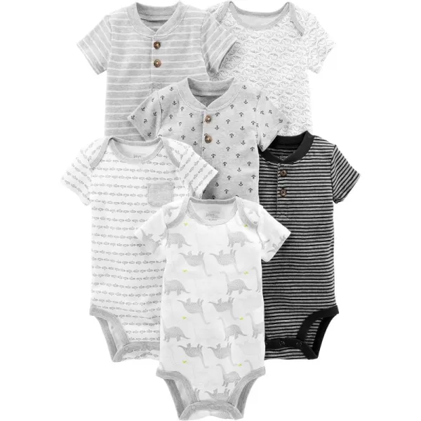 Simple Joys by Carter's Baby Boys' Short-Sleeve Bodysuit, Pack of 6