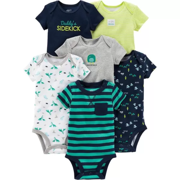 Simple Joys by Carter's Baby Boys' Short-Sleeve Bodysuit, Pack of 6