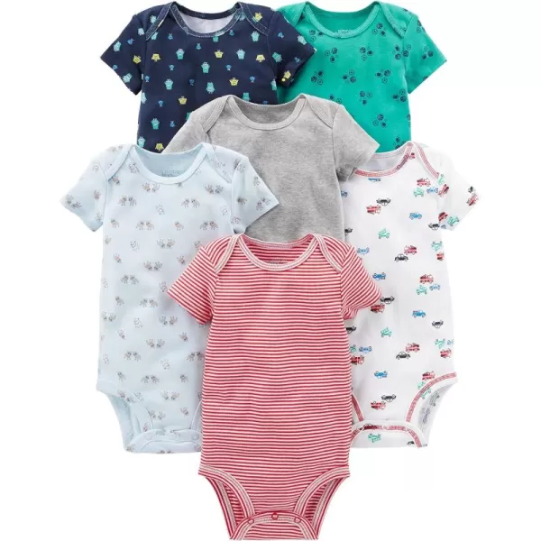 Simple Joys by Carter's Baby Boys' Short-Sleeve Bodysuit, Pack of 6
