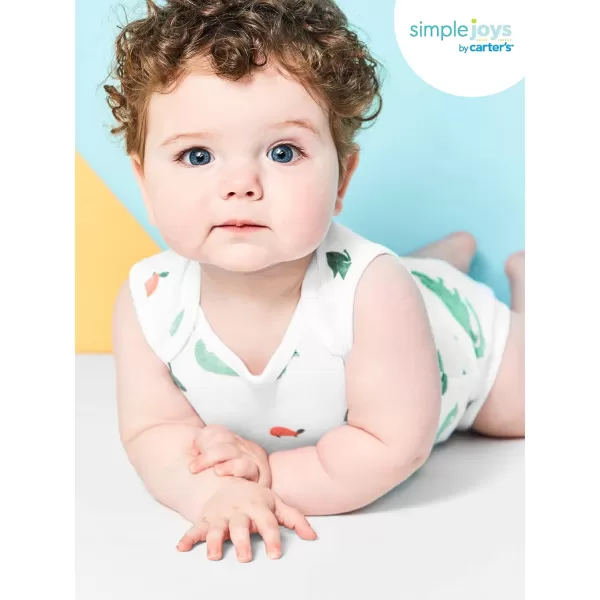 Simple Joys by Carter's Baby Boys' Short-Sleeve Bodysuit, Pack of 6