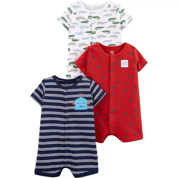 Navy Stripe/Red Construction/White Alligator