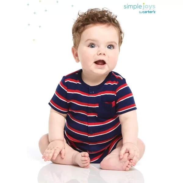 Simple Joys by Carter's Baby Boys' Snap-Up Rompers, Pack of 3