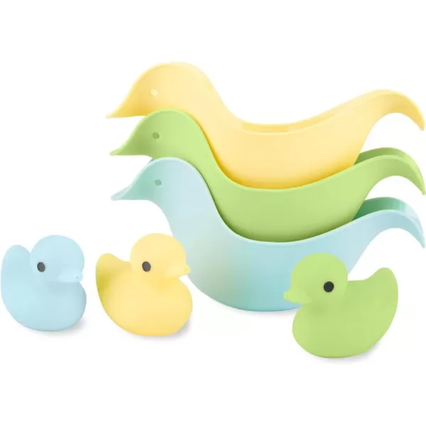 Simple Joys by Carter's Baby Duck Rinse Cups and Squirties Bath Toy Bundle, One Size